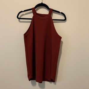 Burgundy high neck top! In “like new” condition!